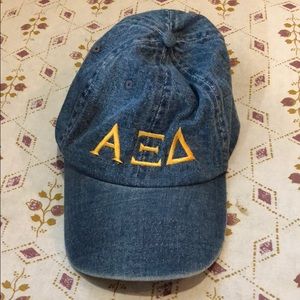 Alpha Xi Delta denim cap